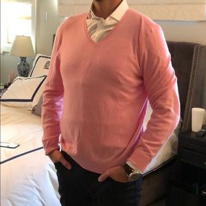 Polo by Ralph Lauren 100% cashmere pink v neck